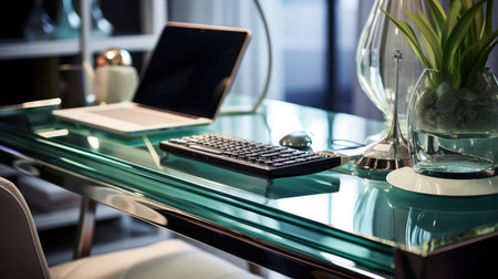 wireless desk closeupの素材