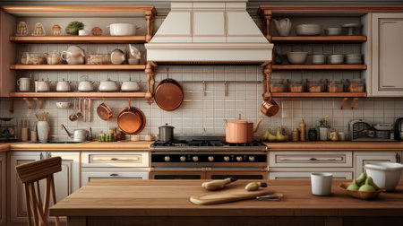 traditional kitchen mockupの素材
