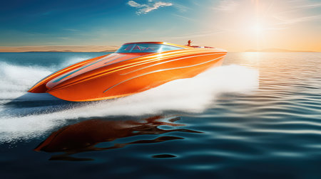 sun orange speed boatの素材