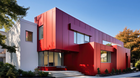 red facade sheet metalの素材