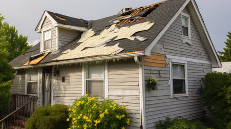 shingles hail damage to houseの素材