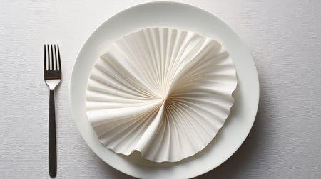 decorative napkin on whiteの素材