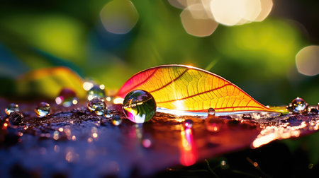 droplet light rays waterの素材