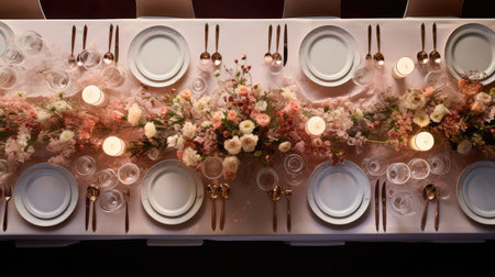 flowers overhead tableの素材