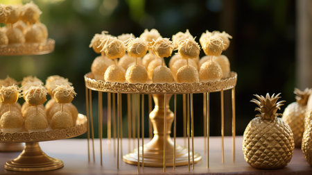 cake gold pineappleの素材