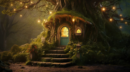 trees elf houseの素材