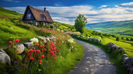 rustic landscape houseの素材