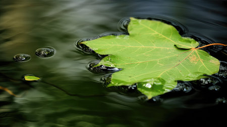 tranquility leaf green patternの素材