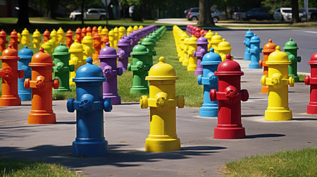 colors fire hydrant patternの素材