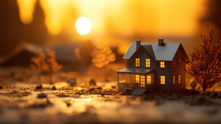 blurred house blurryの素材