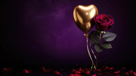 purple gold and black balloonsの素材