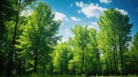 nature green and blue backgroundの素材