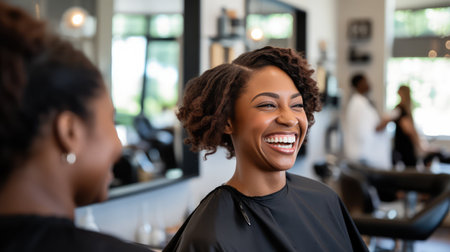 haircare black woman salonの素材