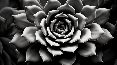 minimalism black and white succulentsの素材