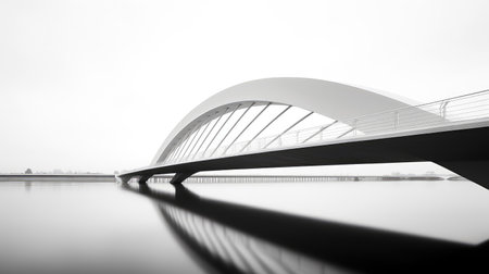 clean black and white architectureの素材