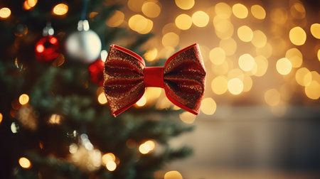 celebration red bow tieの素材