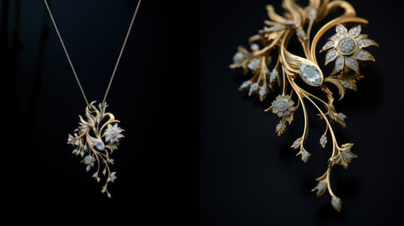 pendant gold silverの素材