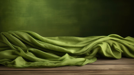wooden green cloth backgroundの素材