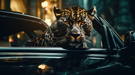 luxury leopard black backgroundの素材