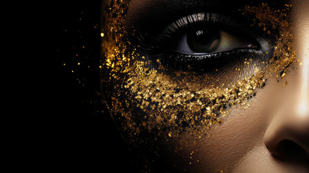 contrast gold glitter textureの素材