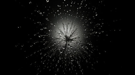 droplets water on blackの素材
