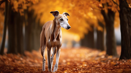 greyhound dog leafの素材