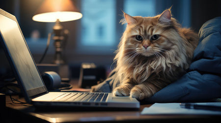 fluffy cat officeの素材