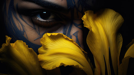 yellow black man headacheの素材