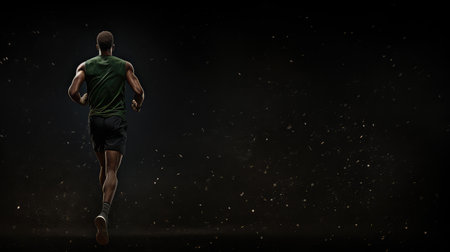 green black runnerの素材