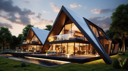 artistic nice house roofの素材