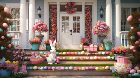 wreath house easterの素材