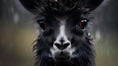 face black llamaの素材