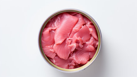meat tuna cans on white backgroundの素材