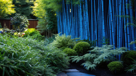 tall blue bambooの素材