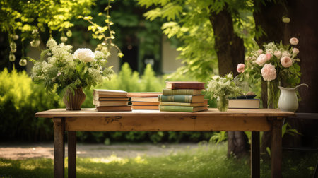 garden wooden tableの素材