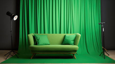 d green stripe fabricの素材