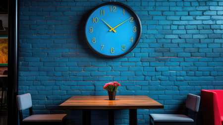 rustic clock blueの素材