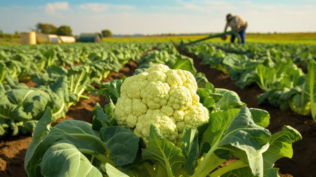 field cauliflower greenの素材
