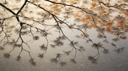 nature water reflection patternの素材