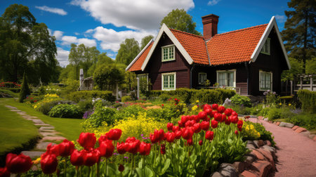 red swedish houseの素材