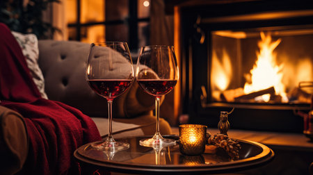 fireplace quarantine wineの素材