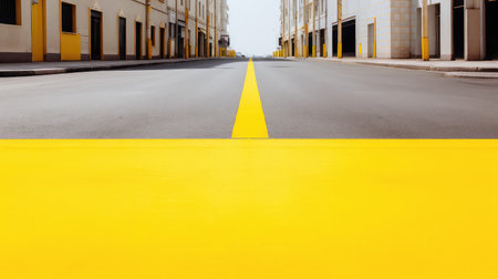 yellow road markingの素材