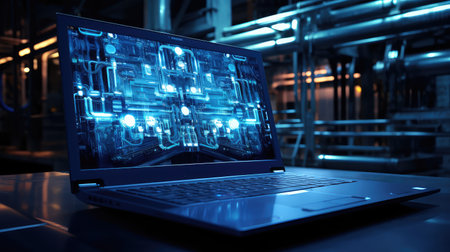 remote power plant laptopの素材