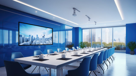 room presentation blueの素材