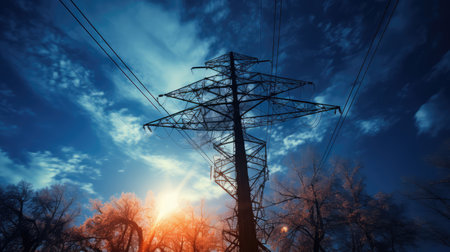 contrast tree powerlineの素材