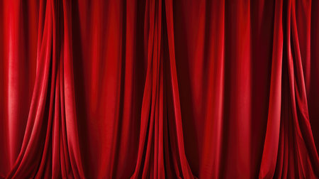 fabric red movie curtainsの素材
