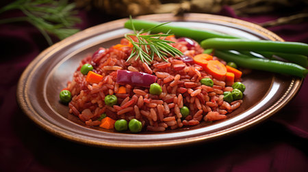grains red riceの素材