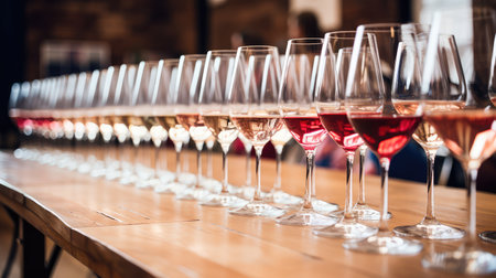 ros? red white and rose wineの素材
