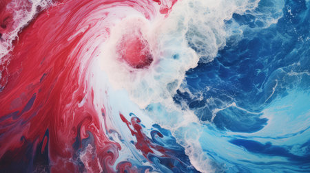 view swirl red white blueの素材