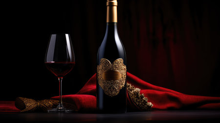 burgundy red wine bottlesの素材